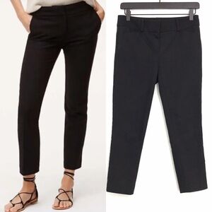 Loft 'Marisa' Straight Ankle Pants in Black EUC Women's Petite 0P